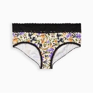 NWT Torrid Plus Size Mid-Rise Floral Scallop Lace Cheeky Panties